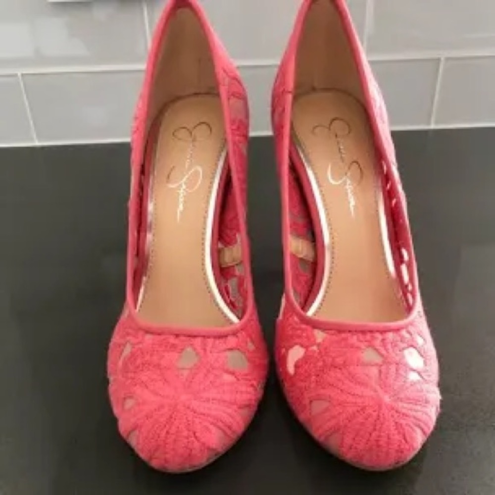 Jessica Simpson pink heels